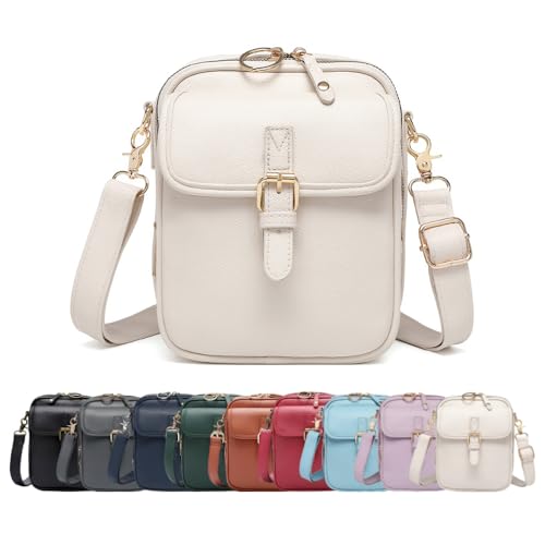 Vintage Large Capacity Messenger Bag, 2025 Upgrade Double Layer Large Capacity Messenger Bag, for Work, Travel, or Daily Use - color: White