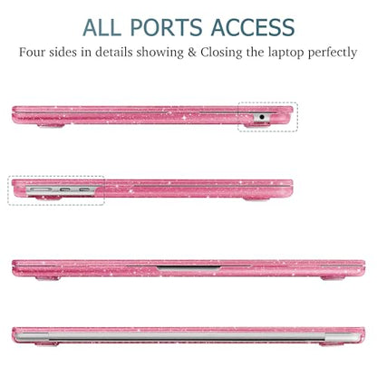 Case for MacBook Air 15 Inch 2026-2023 Release M5 A3448 M4 A3241 M3 A3114 M2 A2941, Hard Shell with Screen Protector & Keyboard Cover, Compatible with Touch ID, Peach - color: Peach
