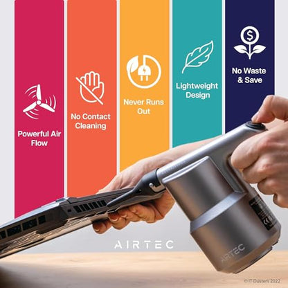 AirTec Ultra Electric Air Duster Blower for PC, Laptop, Console, Electronics and Home Cleaning, Environmental Alternative to Spray air can Duster Keyboard Cleaner (Type 3)