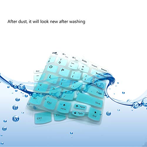 2Pack Keyboard Cover for Lenovo Yoga C740 C940 14" /Lenovo Yoga 6 13ARE05 13ALC6 /Yoga C930 930 920 13.9" /Yoga 720 720S 730 13.3" /Yoga 720 12.5" /Yoga 730 15.6"/Lenovo Flex 14 14" Keyboard Skin - color: MintGreen+Clear