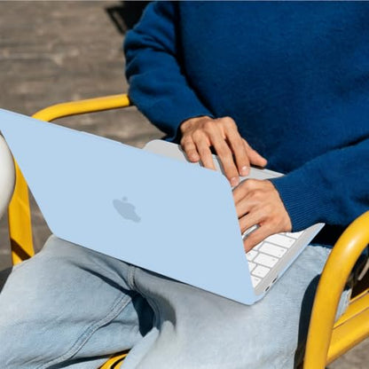 B BELK for MacBook Neo Case 13 inch 2026 Release Model A3404, Airy Blue | Matte Hard Shell Case with Keyboard Cover & Screen Protector, 1:1 Precision Fit Protective Laptop Cover for New Mac Neo Case - color: Airy Blue