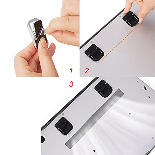 2pcs Keyboard Stands, Mini Laptop Stand for Desk, Portable Laptop Stand Compatible with MacBook Air Pro, Dell XPS, Lenovo, HP More. (Black)