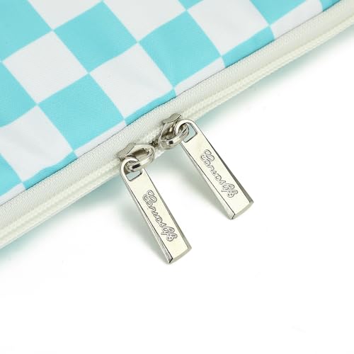 canvaslife 13.3-inch Notebook Computer, Shockproof, Waterproof and Protective Travel Notebook Computer case, Suitable for 13-13.3-inch Notebook Computer Cases (Ice Blue Checker) - color: Ice Blue Checker, size: 13 inch/13.3 inch