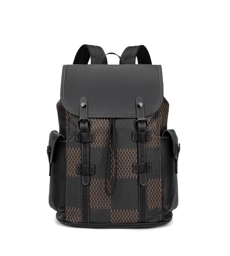 KingTo Luxury Anti Theft Laptop Backpack for Men, Waterproof Travel Bag | Laptop-ready business layout, anti-theft design and waterproof claim support office commute, travel and campus use - color: B-brown
