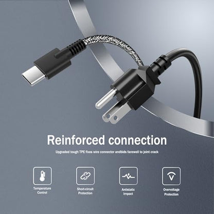 New Slim 65W USB C Laptop Charger Replacement for HP Laptop Charger | Fit Elite x2 1012 G2 Chromebook Elitebook x360 1030 G8 Pavilion Spectre Envy Computer Travel Type C Cable AC Power Adapter
