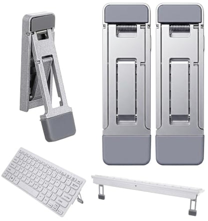 2 Pcs Keyboard Riser, Keyboard Tilt Stand with 3 Adjustable Angles | & Anti-Slip Pads, Zinc Alloy, Keyboards Feet Replacement, for Laptops & Keyboards