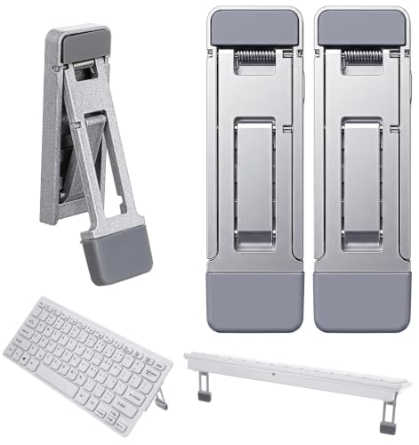 2 Pcs Keyboard Riser, Keyboard Tilt Stand with 3 Adjustable Angles | & Anti-Slip Pads, Zinc Alloy, Keyboards Feet Replacement, for Laptops & Keyboards