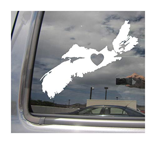 Nova Scotia Heart Love - Canada Canadian Canuck Islands Province - Cars Trucks Moped Helmet Hard Hat Auto Automotive Craft Laptop Vinyl Decal Store Window Wall Sticker 07106