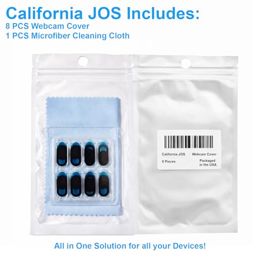 JOS [8 Pack] Webcam Cover, 0.03 inch Ultra Thin Laptop Camera Cover Slide for iPhone iPad MacBook Pro Computer iMac Cell Phone PC Accessories Camera Blocker Slider, Great for Privacy - color: 8 Pack Black Oval
