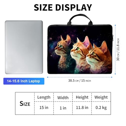 Laptop Bag,14 15 15.6 inch Laptop Case Sleeve,Computer Sleeve with Handle for Women Men,Carrying Case for MacBook,Dell,Lenovo,Notebook Computer,Cute Cat Black - color: Cute Cat Black