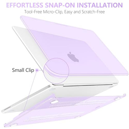 Batianda CrystalAir Case for MacBook Neo 13 Inch 2026, Crystal Violet | 4-in-1 Bundle Ultra Clear Slim Hard Shell, Lightweight Everyday Protection for MacBook Neo 13 Inch 2026 Model A3404 - color: Crystal Violet