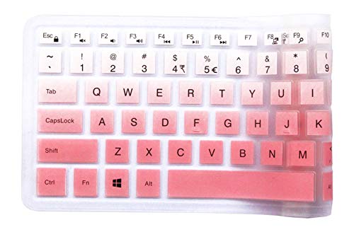 Keyboard Skin Compatible with 15.6" dell Inspiron 15 3000 5000 7000 Series & 17.3" dell Inspiron 17 5000 Series & 15.6" dell G3 G5 G7 & 17.3" dell G3 Series (with Numeric Keypad) Ombre Pink - color: Ombre Pink
