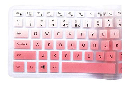 Keyboard Skin Compatible with 15.6" dell Inspiron 15 3000 5000 7000 Series & 17.3" dell Inspiron 17 5000 Series & 15.6" dell G3 G5 G7 & 17.3" dell G3 Series (with Numeric Keypad) Ombre Pink - color: Ombre Pink