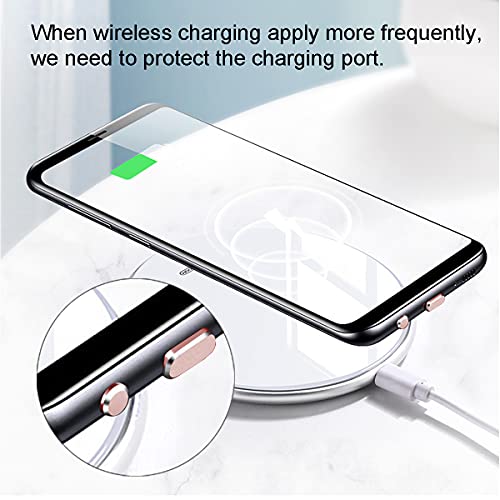 USB C Dust Plugs Charging Port Cover Caps, 2 PCS (Rose Gold) | Cable Protectors Included, Compatible with iPhone 17 16 15 Pro Max - color: Rose Gold