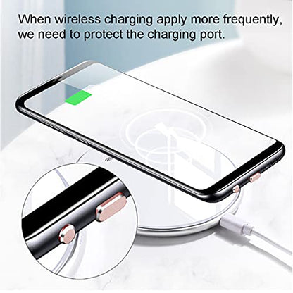 USB C Dust Plugs Charging Port Cover Caps, 2 PCS (Rose Gold) | Cable Protectors Included, Compatible with iPhone 17 16 15 Pro Max - color: Rose Gold