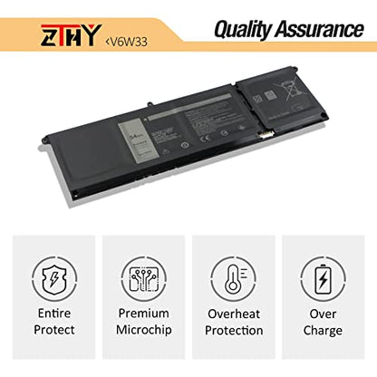 54Wh V6W33 Laptop Battery Replacement for Dell Inspiron 3510 3511 3515 5310 | 5410 5418 5510 5515 5518 5625 5630 5635 7415 7435 7425 7430 7445 2-in-1 Latitude 3320 3330 3420 3520 Vostro 3515 3525 4-Cell - size: 11.22*3.54*0.2 inch V6W33