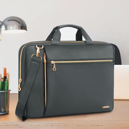 Laptop Bag Case for Women Men Messenger Briefcase Bag, 15.6 16 Inch | Compatible with MacBook Pro M5/HP OmniBook Omen Envy/Dell Pro Inspiron/Lenovo Yoga IdealPad, Carrying Computer Bag, Grey - color: Heather Grey, size: 15.6 inch