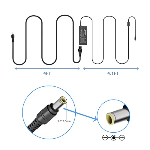 19V AC Power Cord for HP Monitor 20" 21.5" 23" 23.8" 25" 27", Replacement for 27f 24f 22cwa 24m 23er 23es 27eb 32f vh240a 24ea 27 25vx 27es ADPC1945 IPS LED HD Monitor Adapter