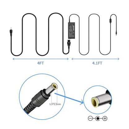 19V AC Power Cord for HP Monitor 20" 21.5" 23" 23.8" 25" 27", Replacement for 27f 24f 22cwa 24m 23er 23es 27eb 32f vh240a 24ea 27 25vx 27es ADPC1945 IPS LED HD Monitor Adapter