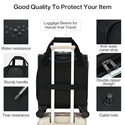 MILADA Underseat Carry On Luggage with Wheels, Airline Approved 16-inch Spinner Small Suitcase, Softside Travel Luggage, Personal Item Overnight Bag, Business Mini Suitcase for Women and Men, Black - color: Black