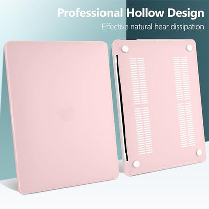 for MacBook Pro 13 inch Case 2023 2022 2021 2020 Release Model: A2338 M2/M1 A2289 A2251 with Touch Bar & Touch ID, Frosted Matte Plastic Hard Shell Case & Keyboard Cover, Solid Pink - color: Solid Pink
