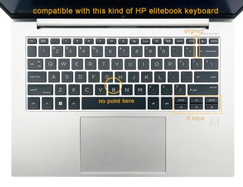Silicone Keyboard Skin Cover Compatible with HP EliteBook 840 845 G9 G10 14" & HP EliteBook 830 835 G9 G10 13.3", HP EliteBook Keyboard Accessories (Not fit 840 845 1040 G8 G7 G6 G5 G4 G3) Black - color: Black