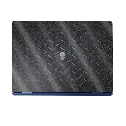 Glossy Glitter Laptop Skin Compatible with Alienware 16/16X Aurora (2025) - Black Diamond Plate - Premium 3M Vinyl Protective Wrap Decal Cover - Easy to Apply | Crafted in The USA by MightySkins - color: Black Diamond Plate, size: 16/16X Aurora (2025) Ful