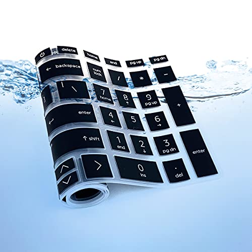 Keyboard Cover for HP Pavilion 15.6" 15t 15z 15-eg 15-eh 15-er 15t-eg300/eg200/eg000 15-er0095nr 15z-eh200/eh300 15-eg3053cl 15-eg0070wm 15-eg0073cl eg0065st eg1053cl eg0032nr 15-eh1070wm 15-er0056cl - color: Black