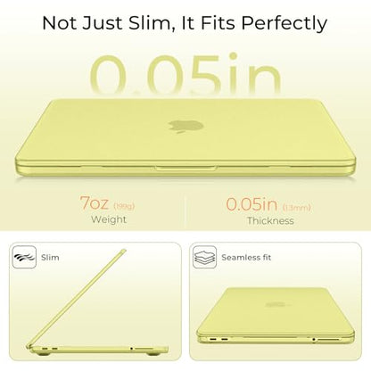 EooCoo for MacBook Neo Case 2026, Scratch & Dings Resistant, 3 in 1 Kit | Shows off Mac Neo's Citrus Color, Resist Fingerprints, Easy to Install, Durable, Back to Schoo Gift - color: Citrus Clear