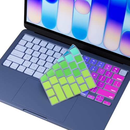 ProElife Keyboard Cover Skin for 2026 New MacBook Neo 13 inch with Apple A18Pro Chip/A3404, Premium Ultra Thin Keyboard Protector for MacBook Neo 13'' A18 Pro Accessory, US ANSI Layout (Rainbow) - color: Rainbow