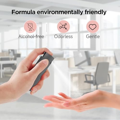 YTT Screen Cleaner, All-in-One Spray & Wipe Cleaner, with Transparent Protective Shell for All Phones, Laptop and Tablet Screens (Gray) - color: Gray
