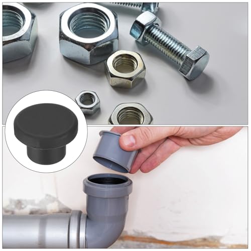 uxcell High Temp Silicone Plug Mount Dia 13mm/0.51 inch t Shaped Rubber Stopper Hole Plugs for Powder Coating Plating Waterproof Plugs Sealing Plugs Black Pack of 12(OD 21mm) - size: 13x21mm