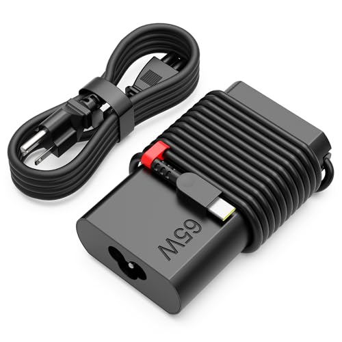 SiKER 65W USB C Laptop Charger, Replacement for Lenovo ThinkPad T14 T14s T15 T16 X1 Carbon Gen 6-12, Yoga, Chromebook, Type C Fast Charging Power Adapter AC Cord - color: black5