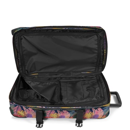 EASTPAK Tranverz M – 78L Medium Soft Sided Checked Luggage, Dual Compartments, TSA Lock, Compression Straps & Smooth Inline Wheels, Brize Retro Navy - color: Brize Retro Navy, size: 78 Liter Checked Bag