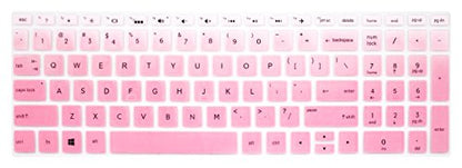 Keyboard Skin Compatible for 15.6" HP Pavilion X360 15-br075nr, HP Envy x360 15m-bp/bq, HP Spectre x360 15-ch011dx, HP Pavilion 15-cb 15-cc 15-cd 15-bw 15-bs & 17.3" HP 17m-ae 17-bs Series -Pink Ombre - color: Pink Ombre