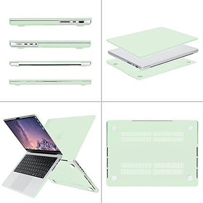 MOSISO Compatible with MacBook Pro 14 inch Case M5 2026 M4 2025 M3 M2 M1 2024-2021 A3427 A3426 A3434 A3112 A3185 A3401 A2918 A2992 A2779 A2442,Hard Case&Keyboard Skin&ScreenFilm&Pouch, Honeydew Green - color: Honeydew Green