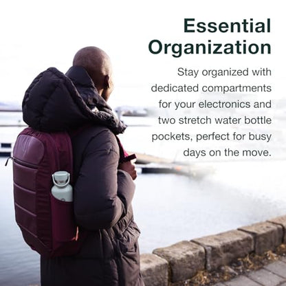 Osprey Ozone Slim Pack - Lightweight Laptop Backpack with AirScape Suspension, Water Bottle Pockets & Slim Travel Design - Fits Most 16" Laptops - Personal Item or Carry-On Compatible, Black - color: Black