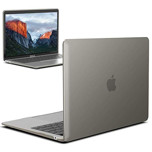 IBENZER Compatible with 2022 2021 2020 MacBook Air 13 inch case M1 A2337 A2179 A1932, Plastic Hard Shell Case for Mac Air 13 Retina Display with Touch ID, Gray, MMA-T13GY - color: Gray