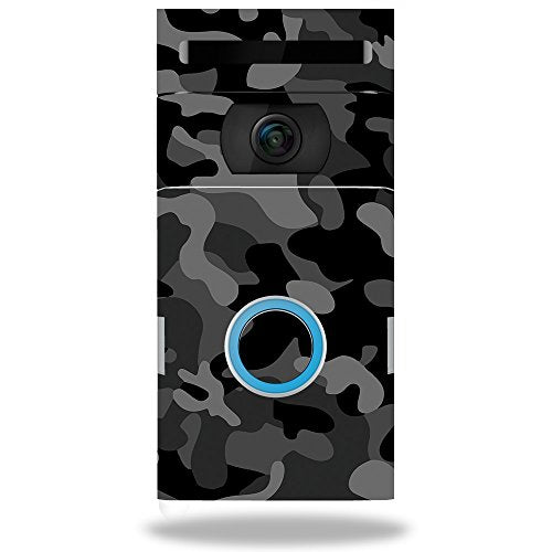 MightySkins Skin Compatible with Ring Doorbell 2 - Black Camo | Protective, Durable, and Unique Vinyl Decal wrap Cover | Easy to Apply, Remove, and Change Styles | Made in The USA - color: Black Camo