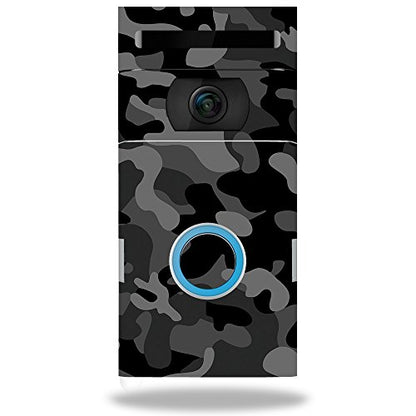 MightySkins Skin Compatible with Ring Doorbell 2 - Black Camo | Protective, Durable, and Unique Vinyl Decal wrap Cover | Easy to Apply, Remove, and Change Styles | Made in The USA - color: Black Camo