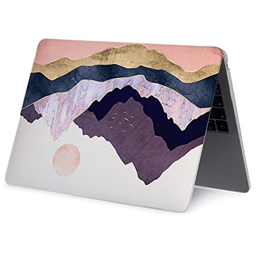 LanBaiLan Compatible with MacBook Air 13 inch Case M5 2026 M4 2025 M3 M2 2024-2022 A3449 A3240 A3113 A2681, 13.6 Plastic Hard Shell Case & Keyboard Cover, Moon Mountains - color: Moon Mountains