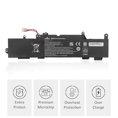 SS03XL 933321-855 Battery for Hp EliteBook 840 G5 G6 EliteBook | 11.55V 50Wh Battery for 730 735 740 745 830 846 ZBook 14U HSN-I12C HSN-I13C-4 HSTNN-LB8G 932823-421 933321-852 - size: 12.13*3.39*0.94 inch SS03XL
