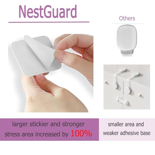 No Drill Adhesive Furniture Anchor, 2Pack | Upgraded, Adjustable Anti Tip, Furniture Wall Straps, Baby Proofing & Pets - size: 2 Pack