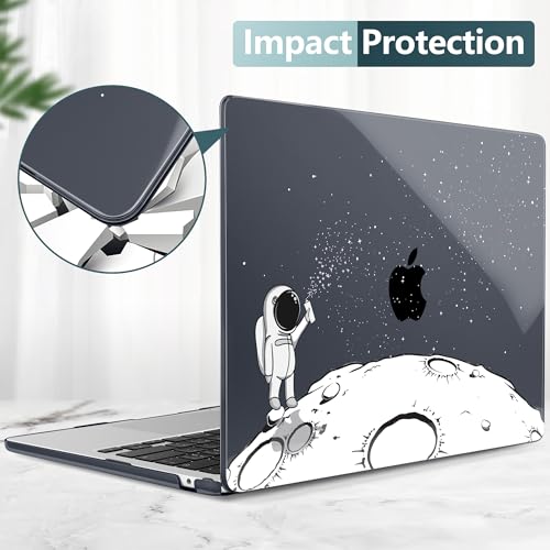 DONGKE for MacBook Air 13 Inch Case M5 2026 M4 2025 M3 M2 2024-2022 A3449 A3240 A3113 A2681, Plastic Hard Shell & Keyboard Cover & Screen Film for MacBook Air 13.6 Inch Case - Astronaut - color: Astronaut