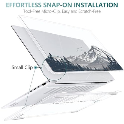 Batianda Creative Case for ASUS Zenbook 14 OLED 2024 2025, Misty Mountain | Model UX3405×× / UM3406××, Slim Plastic Hard Shell, For Outdoor Lovers, Ultra-Thin Lightweight Laptop Case - color: Misty Mountain