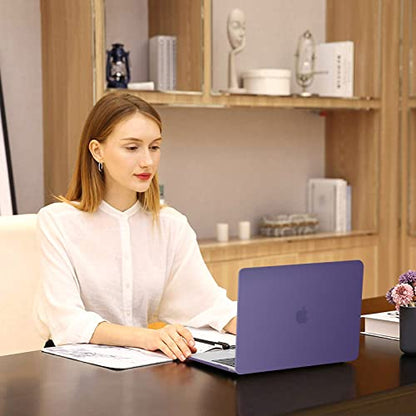 MOSISO Compatible with MacBook Air 13 inch Case M1 2021 2020 2019 2018 | A2337 A2179 A1932, Protective Hard Shell&Keyboard Cover&Screen Film&Pouch for MacBook Air 13.3 inch Case, Imperial Purple - color: Imperial Purple