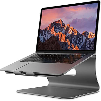 Laptop Stand Aluminum Cooling Computer Stand Holder for Apple MacBook Air Pro 11-16" Laptops (Gray) - color: Gray