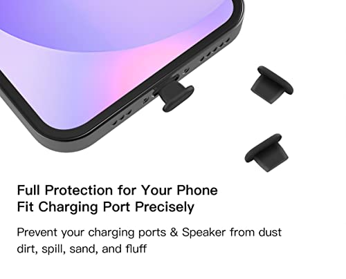 20X Anti Dust Plugs for iPhone 14, 14 Pro Max, 13, 13 Pro Max, 12, 12 Pro Max, 11, 11 Pro, X, XS, XR, 8, 7, iPhone Lightning Charging Port Dust Cover with Cleaning Brush, iPhone Silicone Dust Plugs - size: For iPhone(2 in 1)