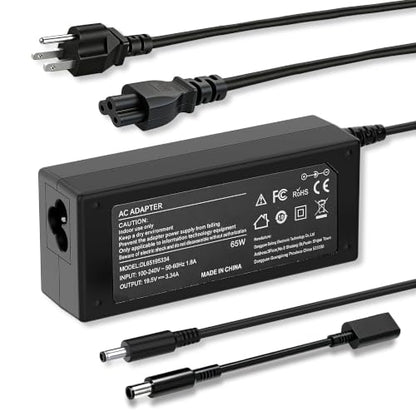 65W 45W la65ns2-01 Laptop Charger Compatible with Dell Inspiron 16 13 14 15 17 3000 5000 7000 Series 2-in-1 Series 1545 3558 3181 5100 5535 5559 5567 XPS 9350 9360 Laptop Power 4.5 * 3.0&7.4 * 5.0