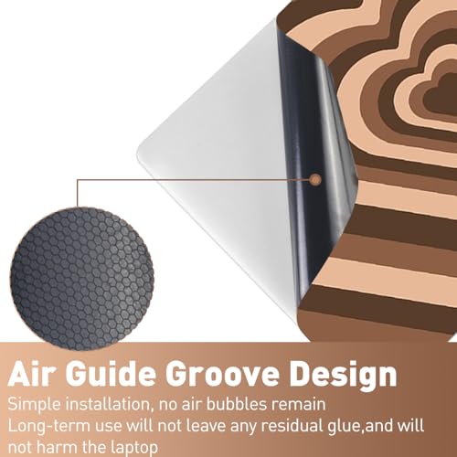 12.1-15.6 Inch Laptop Skin Decal, Universal Reusable Vinyl Cover Sticker for Notebook PC, Waterproof Art Decal Protector - Brown Hearts - color: Brown Hearts